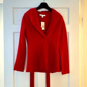 Cabi Napa Boiled Wool jacket red NWT XS